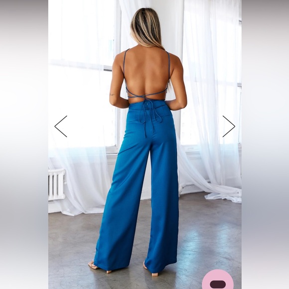 Hello Molly DEAR EMILIA ADRIANNA JUMPSUIT PETROL BLUE - Picture 4 of 5